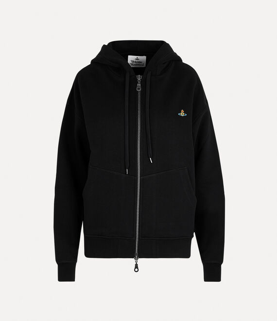 Vivienne Westwood Rugged Zip Hoodie in BLACK